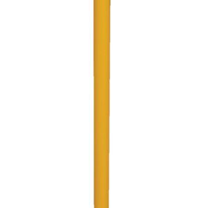 The Vestil Fold-Down Steel Bollard Yellow 42 In, with a square base and vertical cylindrical post, restricts vehicle access. Its durable, fold-down design offers reliable protection while remaining easy to use.