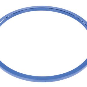 A blue metallic hoop against a white background embodies the elegance of the Vestil Manual Carousel 4000 Lb Capacity 72 In.