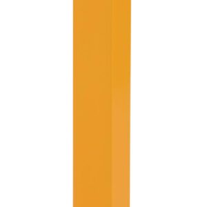 The Vestil Overhead Door Track Protector 48.25 In features a yellow square post with a stable flat base, offering stylish and durable protection.