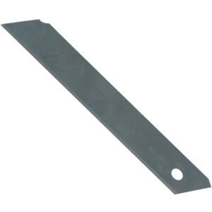 The gray MH-USA SKB-21 8 Pt. Snap Blades (100/Case) boast a segmented design with an end hole, displayed on a white background.