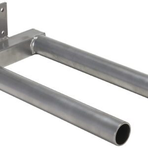 The optional Double Spindle for the Vestil Work Positioner includes a sturdy metal U-bracket with two parallel cylindrical tubes extending from a rectangular mounting plate, providing reliable mounting capabilities.