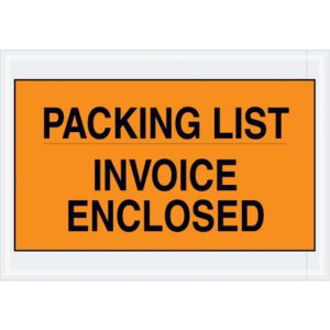 "Packing List/Invoice Enclosed" Envelopes