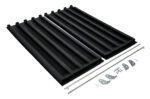 Vestil Poly Lids for Size 2 Style D Hoppers come with black corrugated plastic panels and hardware like metal rods, L-shaped brackets, screws, and clips for easy assembly or construction.