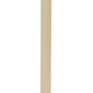 A tall, beige, rectangular column stands upright against a white background, resembling the Vestil Beige PVC Corner Guard W/Alum Insert 2In.