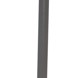 The Vestil Gray Pvc Corner Guard W/Alum Insert 2In is a tall, slender rectangular prism with a smooth gray surface and measures 2 inches wide.