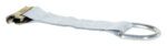 The Vestil Cargo Strapping W/ E-Clip 800 Lbs is a grey metal cam buckle strap with a silver D-ring and fastening mechanism, featuring a textured design. Its sturdy and ideal for efficiently securing or tightening heavy loads.