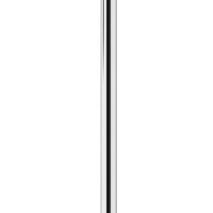 The Vestil Tensabarrier - Indoor is a sleek and modern stanchion post featuring a black retractable belt extending left. Its round, flat base offers stability, making it ideal for indoor crowd control or organizing lines.
