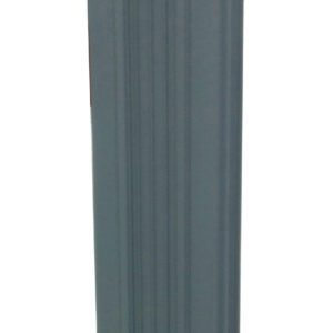 The Vestil Gray Square Column Wrap 20 In features a rectangular design with vertical ridges, closely resembling a section of corrugated sheet, all presented against a clean white backdrop.