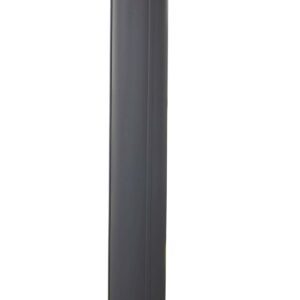 A smooth, tall, gray rectangular pillar stands vertically against a plain white background, echoing the elegance of a Vestil Gray Round Column Wrap 8 In.