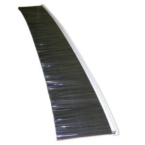 The Vestil Brush Sweeper - Brush Kit - 60 In comes with a durable, black curved cable with white ends. This flexible piece, lying flat on a white background, is designed to enhance sweeping efficiency.