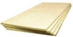 A stack of four rectangular wooden boards with smooth surfaces is arranged in a slightly fanned-out manner against a white background, exemplifying Jakens expertise in material handling.
