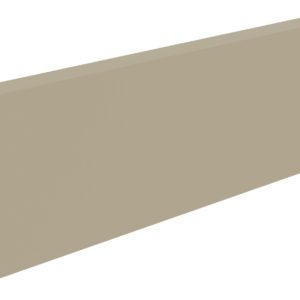 A beige steel shelf support panel with a rectangular shape and holes on one side, designed for use in shelving systems. The panel is positioned at an angle, showing its thickness and structural design.