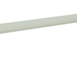 A metal corner bracket with a rectangular shape and three sides, featuring rounded edges and small holes for mounting on each side. The surface is smooth and matte, with a light gray color.