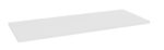 A rectangular, flat, white surface viewed from an angle against a plain white background.