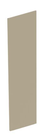 A tall, narrow, rectangular panel with a smooth, light brown surface set against a white background, standing upright at an angle.