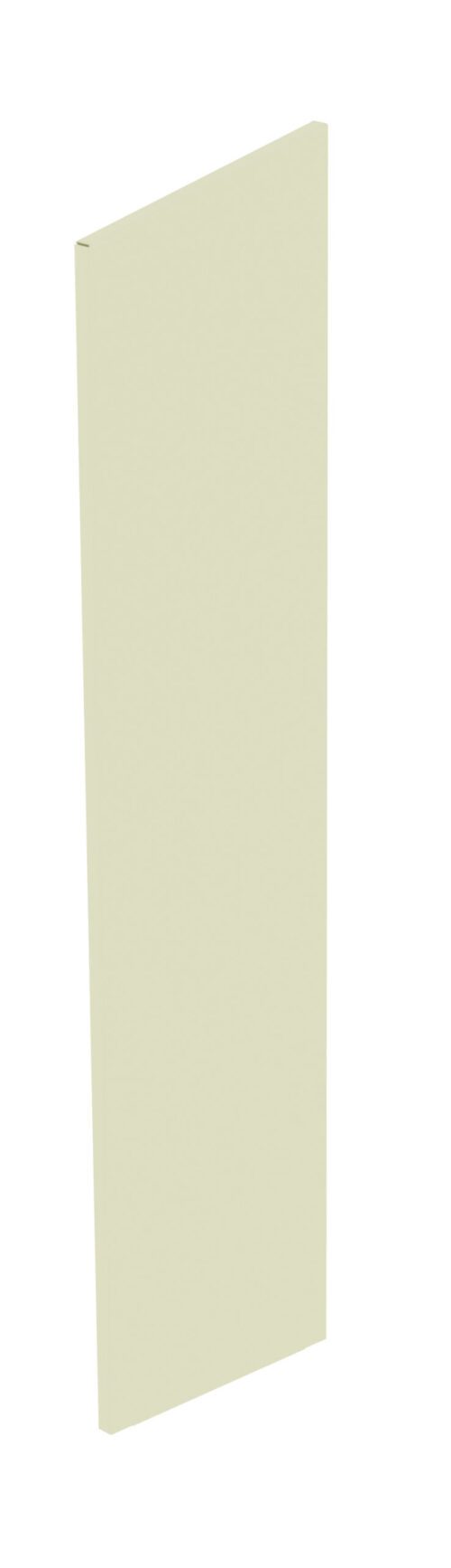 A tall, narrow, light green rectangular panel standing upright against a plain white background.