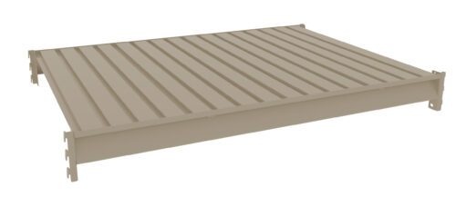 u5ym8iqu63kom8hthd2s.jpg 3D rendering of a beige metal platform with ribbed texture and raised edges. The platform appears industrial and is isolated on a white background.