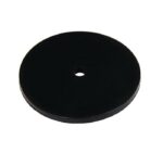 The Justrite Accuflow Spout Repl Gskt Nbr is a black, circular rubber disc with a central hole, offering a secure fit and reliable sealing.