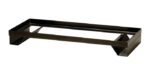 A black metal rectangular frame with two support brackets on each end, similar to a Justrite Leg Riser F/Cabinet, 30/45G. Designed for mounting or supporting, its ideal for customized setups.