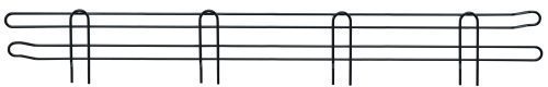 BL54BK.jpg The Quantum Back/Side Ledge is a black metal rack with a 54W x 4H black epoxy antimicrobial finish, featuring three loops and two horizontal bars for organizing, holding, or hanging items. Ideal for storage or display on any back/side ledge.