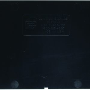 A rectangular black cartridge embossed with Made in USA fits your setup perfectly, featuring a minimalist design with no visible logos or labels. Pair it with the Quantum Bin Divider, designed for QSB209, black and made in the USA, available in a pack of 50 for optimal efficiency.