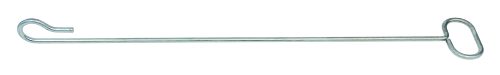 The Quantum Dolly Pull Rod, 32, with handle, shines in its chrome-plated finish on a sleek metal rod featuring small and large hooks at both ends, laid horizontally against a white background. This stylish design ensures functionality, ease of use, and durability.
