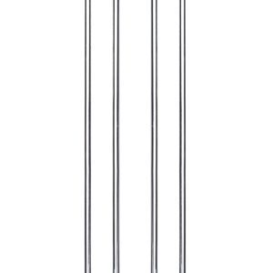 The Quantum Side Hanger, for QMB534C/QMB540C/QMB550C, features a chrome-plated finish and a sleek, straight design with hooked ends. This pair is positioned parallel on a white background, offering style and utility.