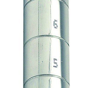 The Quantum Post with Leveling Legs, 14 H, features numbered grooves in 1 increments and a chrome-plated finish. It includes (1) W-PLI and (1) W-PLB for versatile use and is NSF certified.