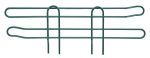 The Quantum Side Ledge, measuring 12D x 4H, features a green epoxy antimicrobial finish. This trellis includes two horizontal loops and three vertical supports, optimized for supporting garden plants and perfect for side ledge placement.