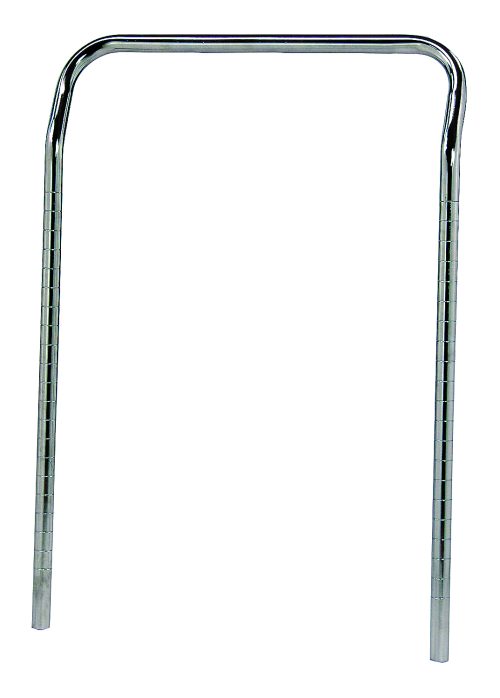 UH21S.jpg The Quantum U-Handle walker frame, made from durable 304 stainless steel with dimensions of 21W x 32H, features a sleek design with two vertical legs and a horizontal top bar to effortlessly assist mobility.