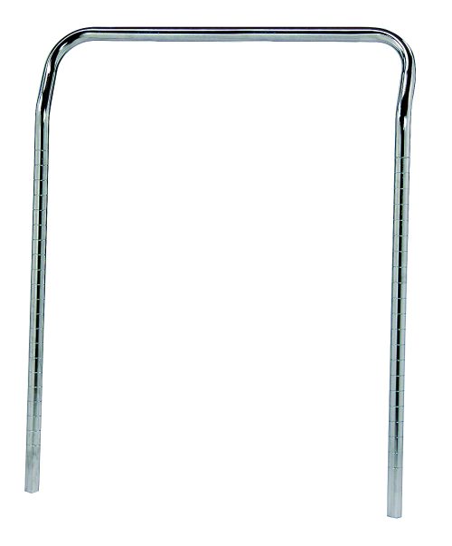 UH24S.jpg The Quantum U-Handle walking frame, crafted from 304 stainless steel, measures 24W x 32H and features two vertical legs for mobility assistance. It boasts a shiny metallic finish for support in standing and walking.