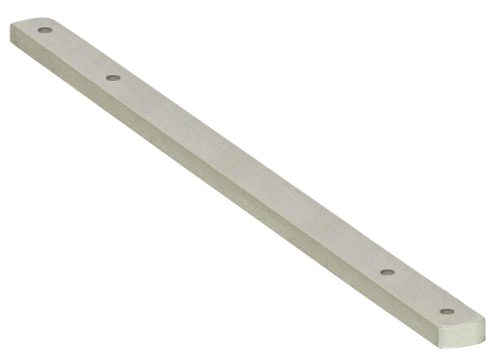 The Quantum Partition Wall Bar is a long, narrow metal strip with a rectangular profile, four evenly spaced holes, rounded ends, and a smooth surface. Its perfect for use with single-sided kits and ideal for securely mounting casters.